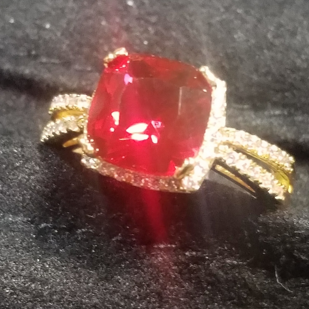 Ruby Colored Center Stone. - image 1